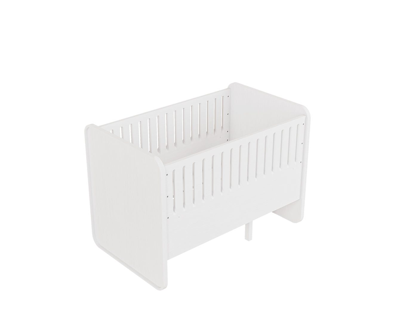 Nofred Baby & Jr. Bed White packshot from above 2 sides up
