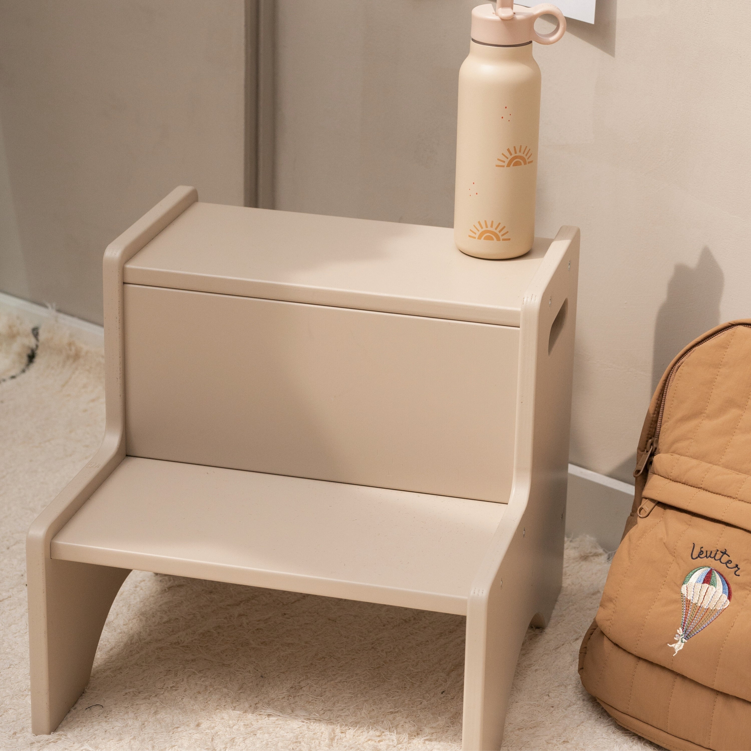 Nofred Beige Step Up Stool close up
