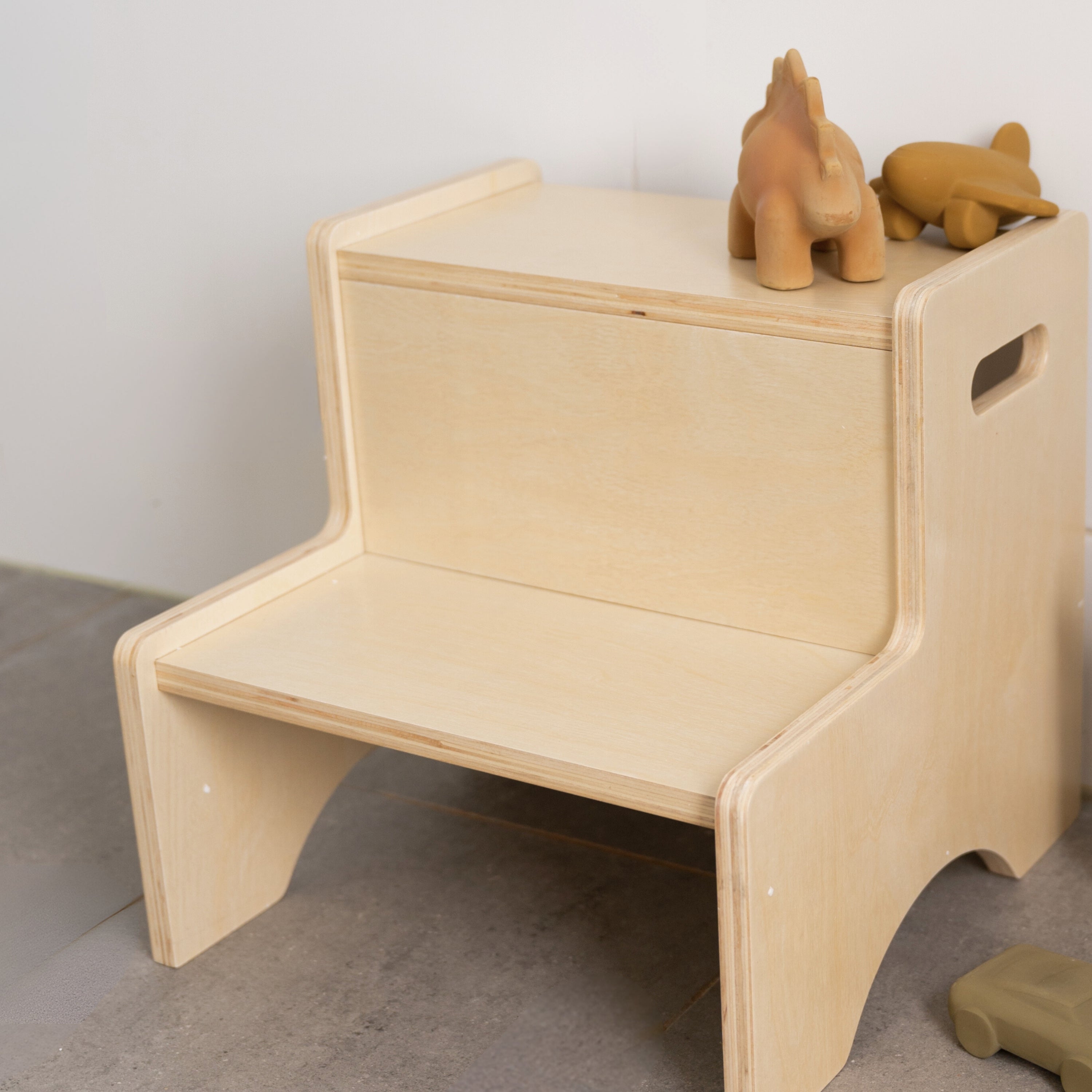 Nofred Birch Step Up Stool close up