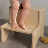 Child standing on Nofred Birch Step Up Stool