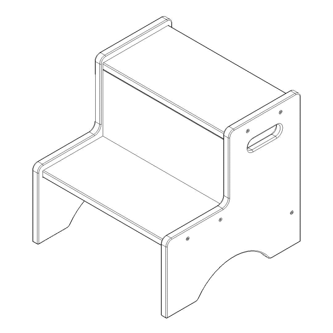 Nofred Blue Step Up Stool  assembling schema