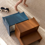 two Nofred Brown Step Up Stools