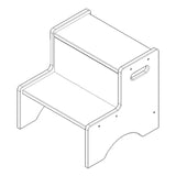 Nofred Brown Step Up Stool assembling schema