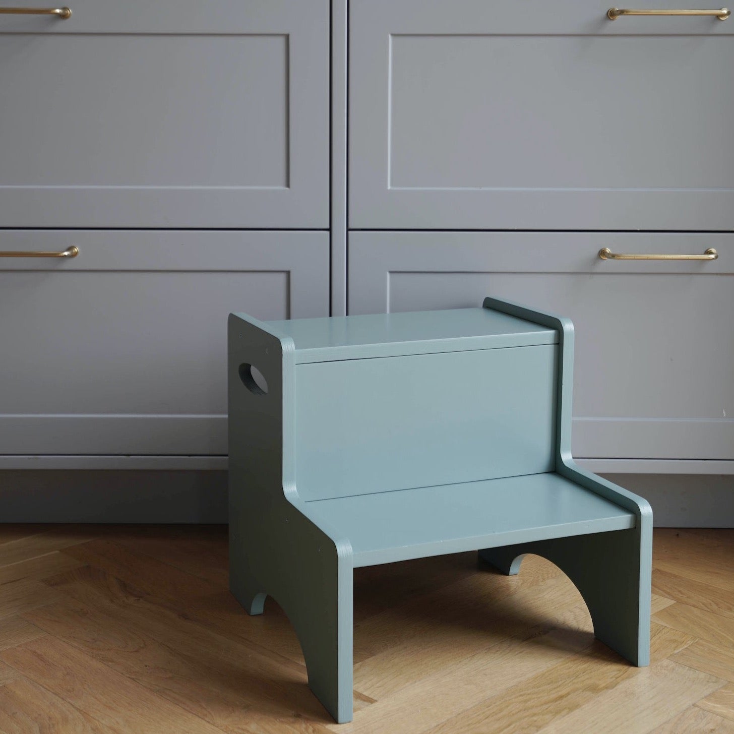 Nofred Olive Green Step Up Stool close up