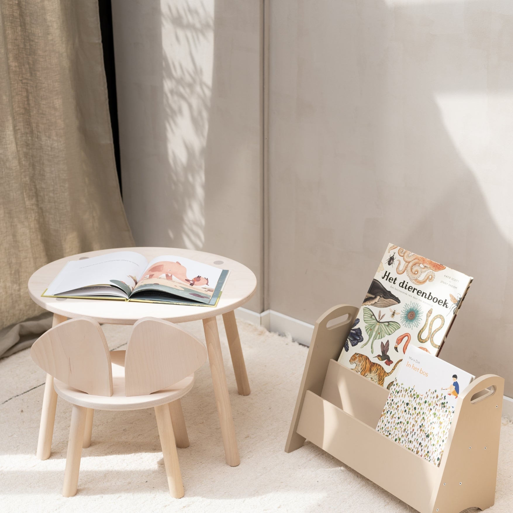 Nofred Birch Mouse Chair and Table Set in the kids room