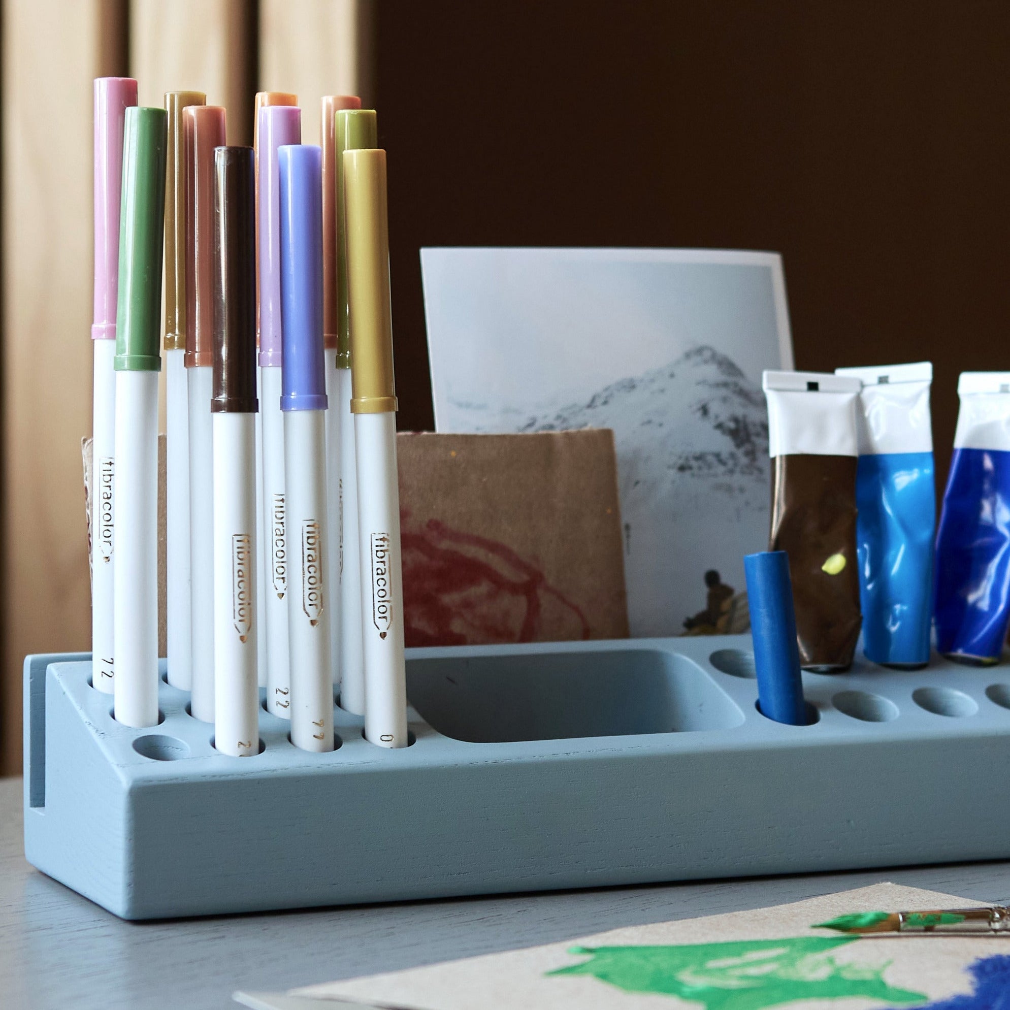Nofred Blue Kids Penholder filled with markers