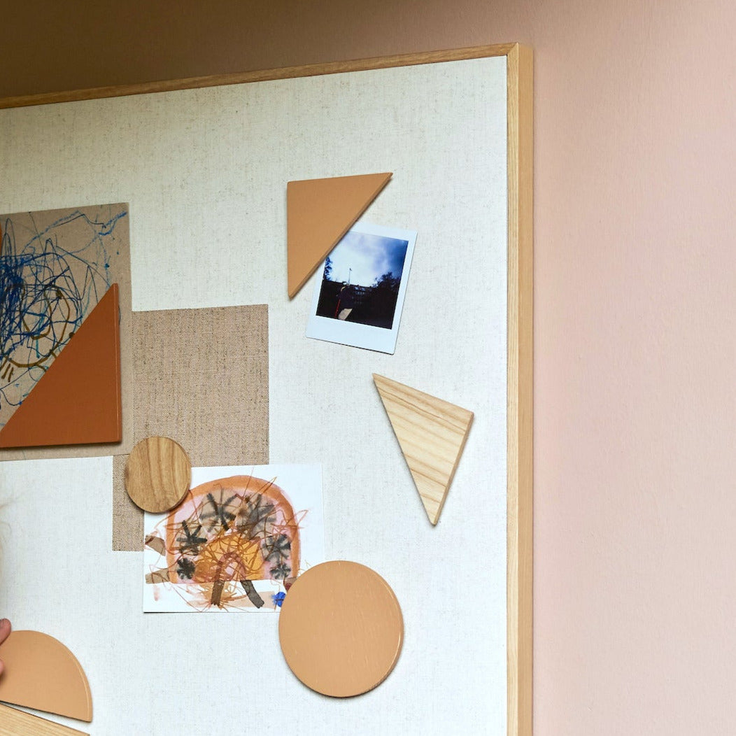Nofred Sand Pin Magnet Set on the noticeboard