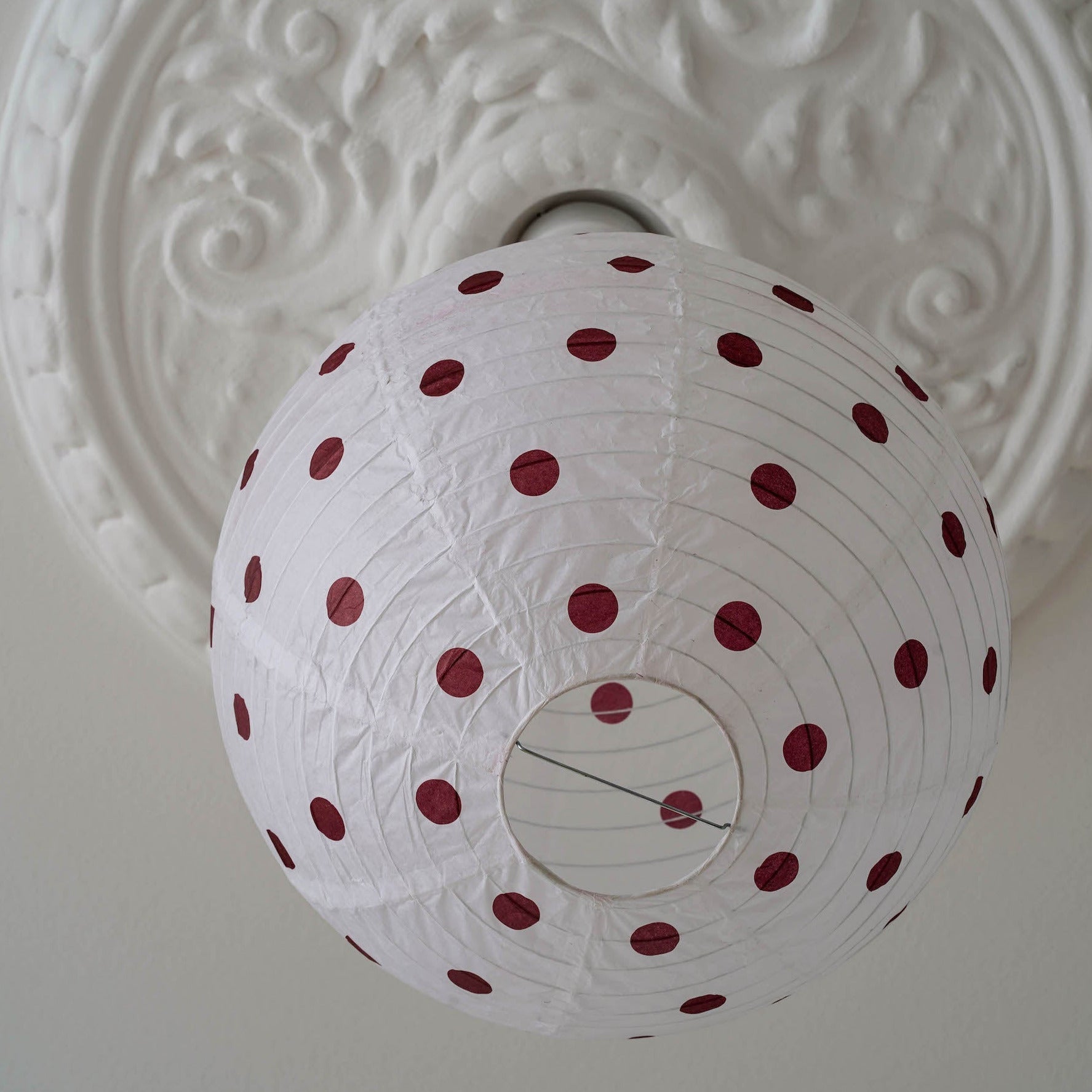 Nofred Dot Rice Paper Lamp close up