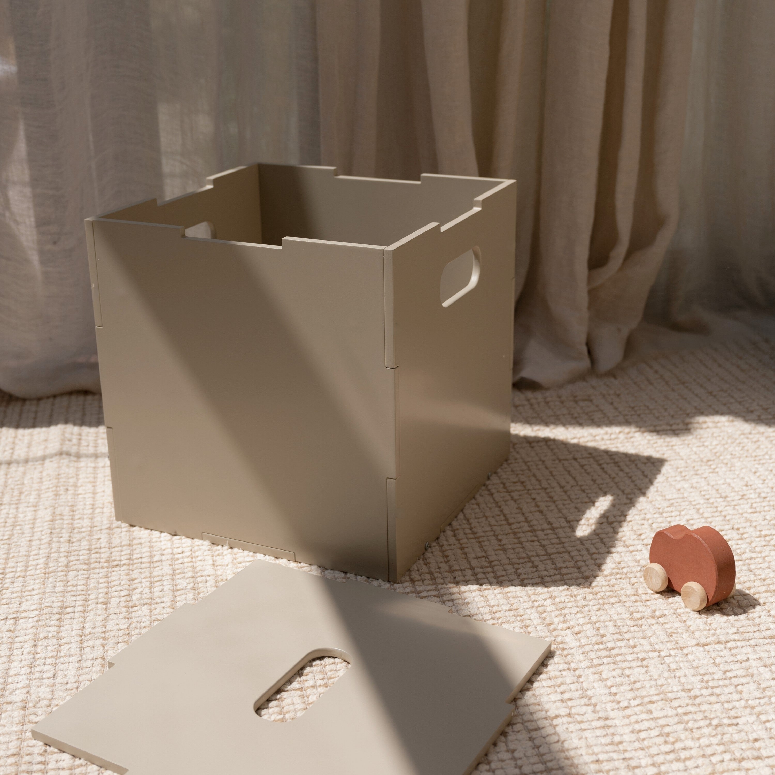 Nofred Beige Cube Storage in the room