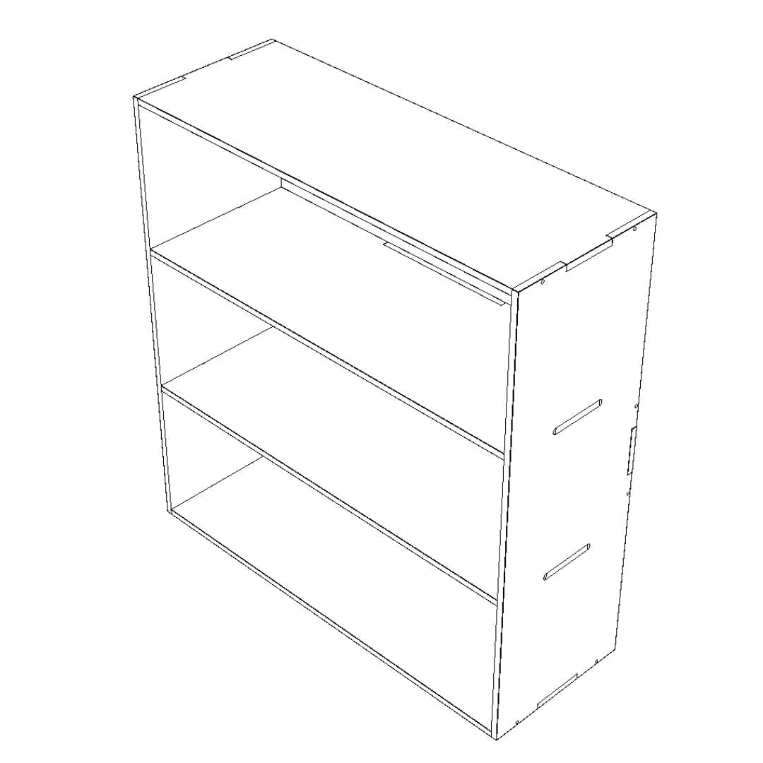 Nofred Birch Kiddo Shelving assembling schema