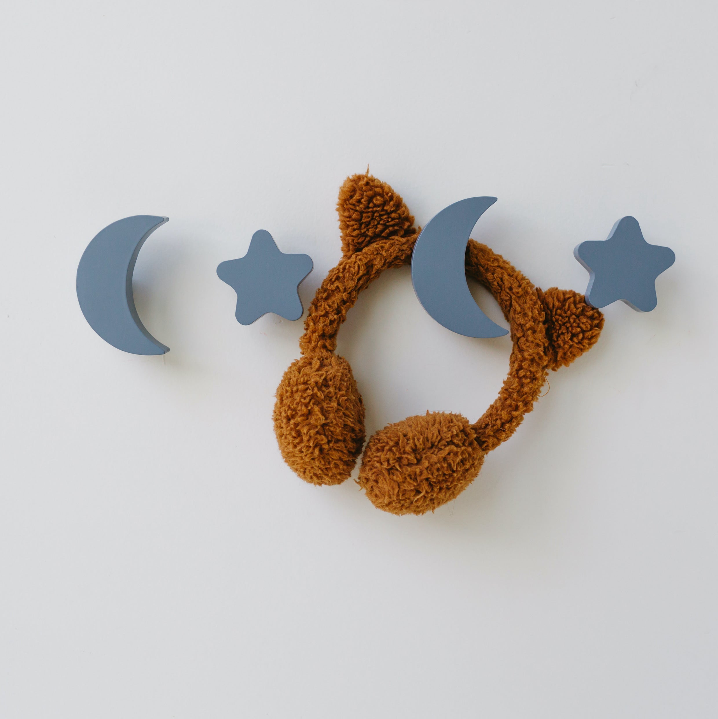 Nofred Blue Stars & Moons Kids Hooks with animal headband