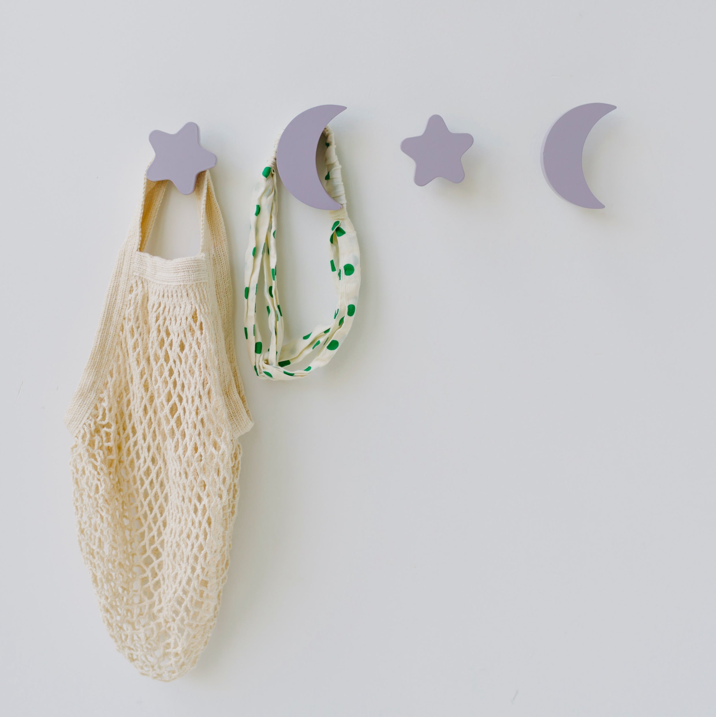 Kids accessories on Nofred Lilac Stars & Moons Kids Hooks