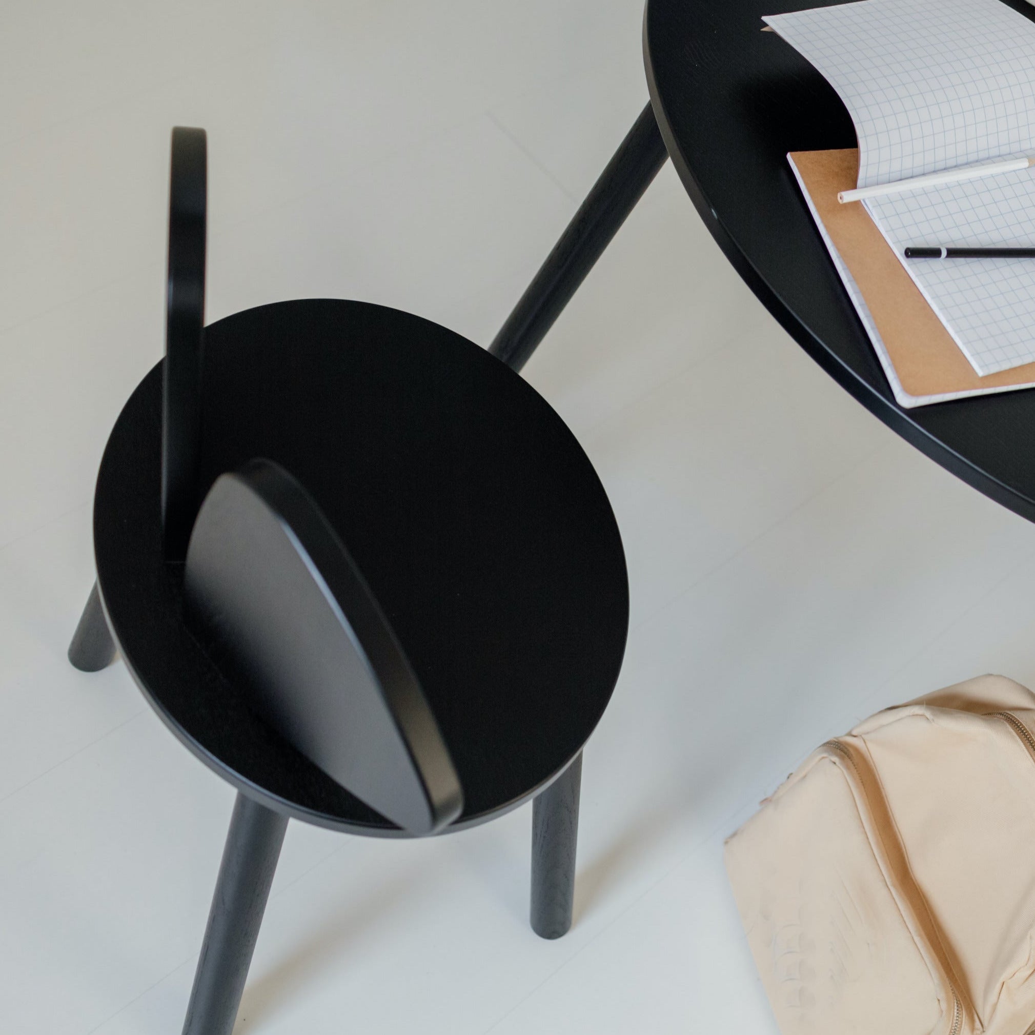 Nofred Black Mouse School Chair from above