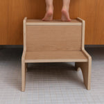 Nofred Oak Step Up Stool close-up