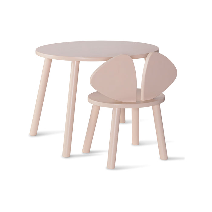 Nofred mouse chair and table set in Rosa