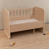 Nofred Baby & Jr. Bed Oak in the room open