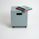 Olive Green Storage Box With Books on Top