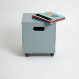 Olive Green Storage Box With Books on Top