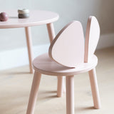 Beautiful shaped chair with mouse ears as back seat