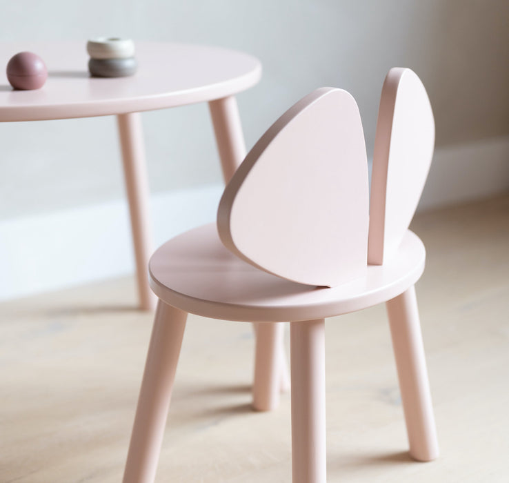 Beautiful shaped chair with mouse ears as back seat