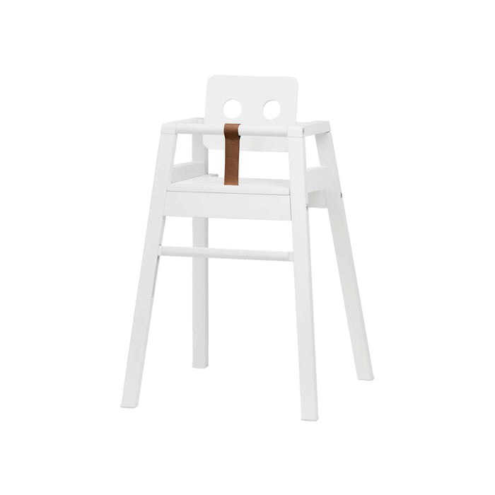 White wooden baby high chair