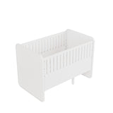 Nofred Baby & Jr. Bed White packshot from above 2 sides up