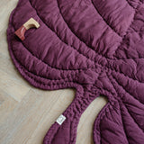 Nofred Burgundy Leaf Blanket close up