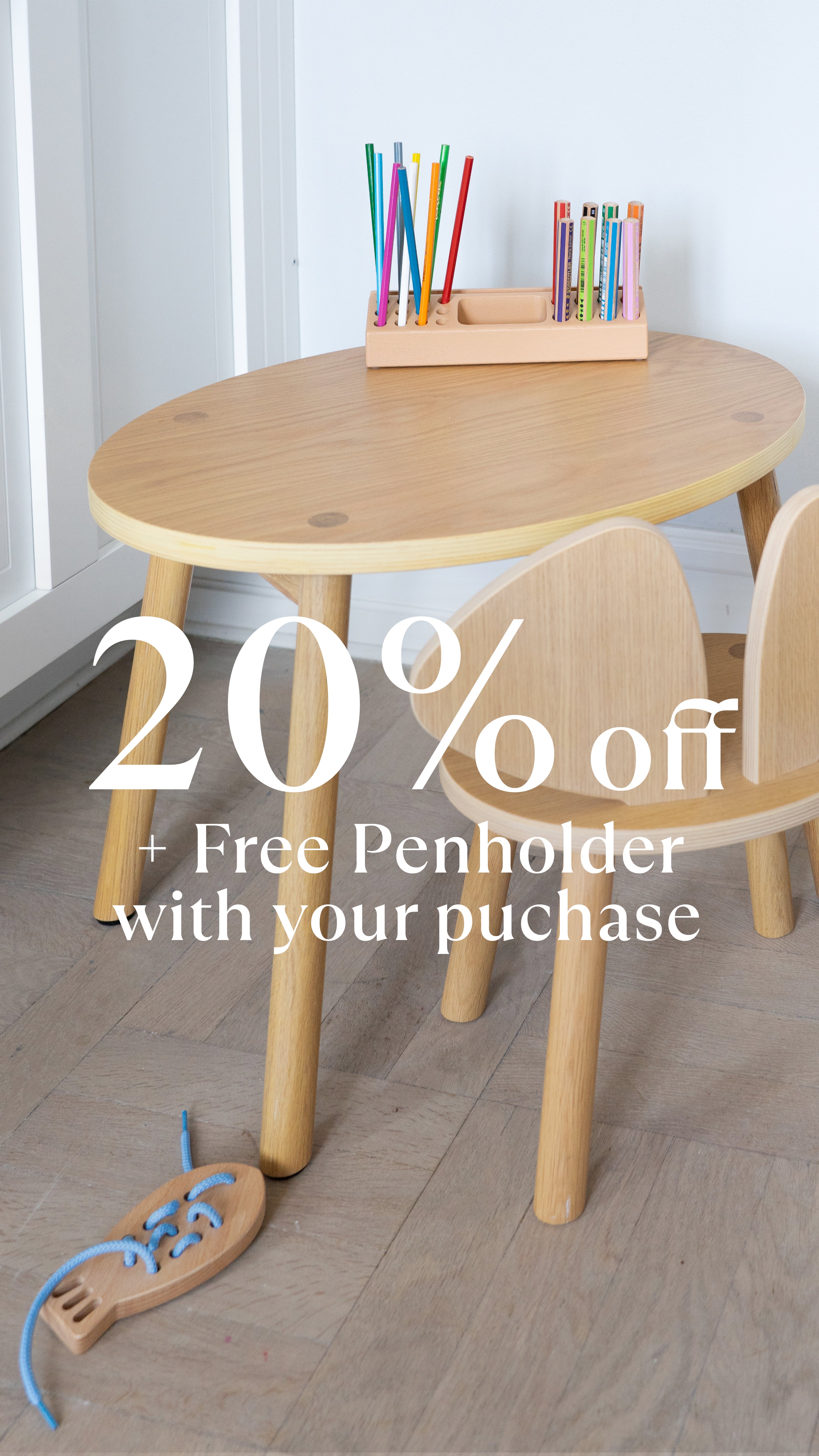 Mouse Chair and Table Set - Blue - Nofred