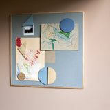 Blue pinboard for the childrens room 