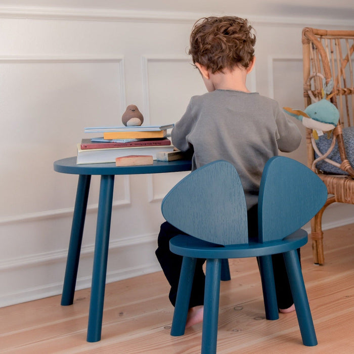 Little boy chair and table set in wood