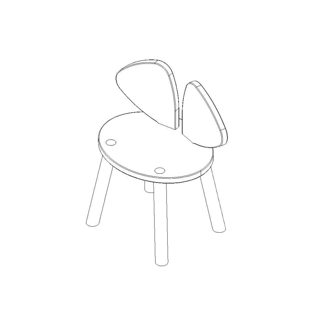 Nofred Black Mouse Chair assembling schema
