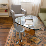 Nofred Grey Mouse Chair in living room with table