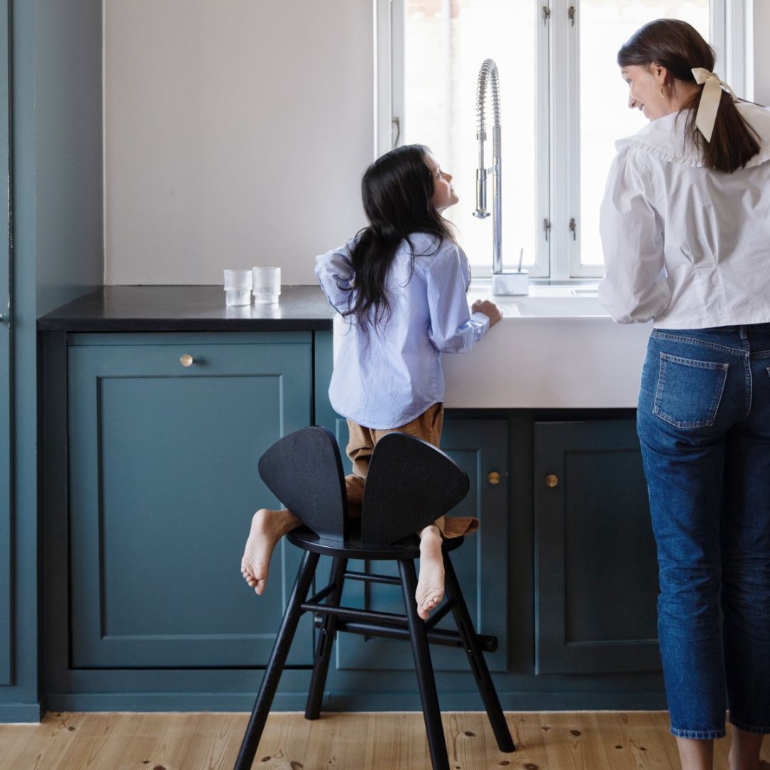 Nofred Black Mouse Chair Junior in the kitchen