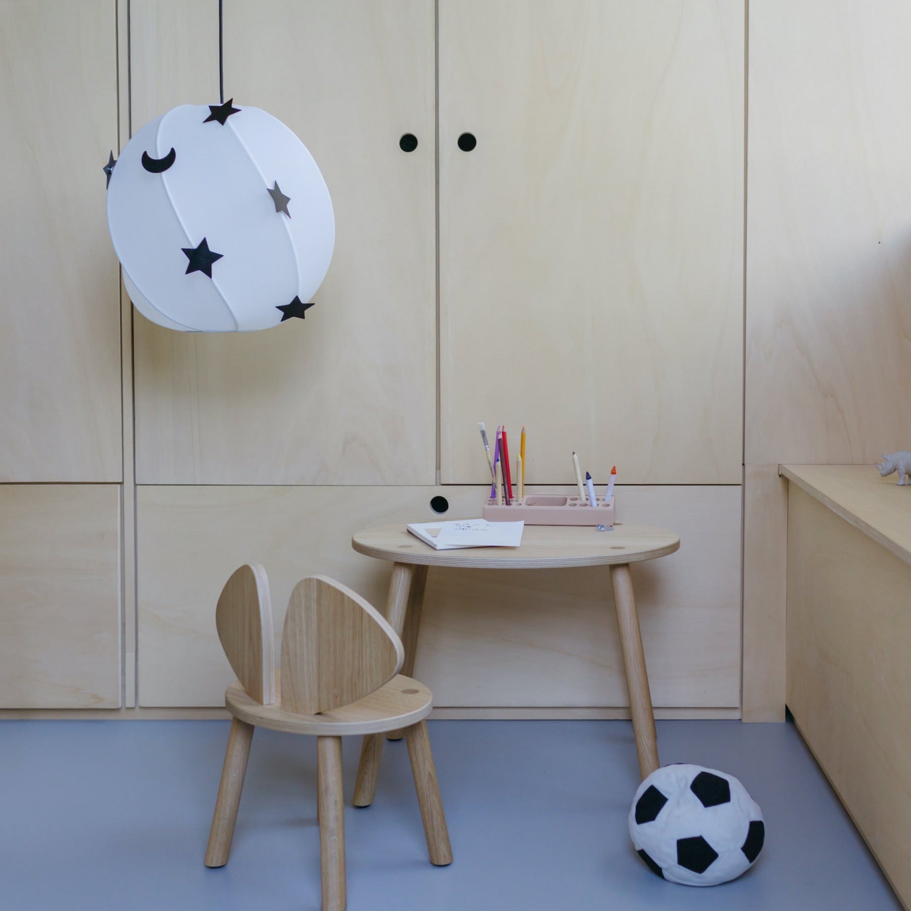 Nofred Oak Mouse Chair with a complementing Mouse Table