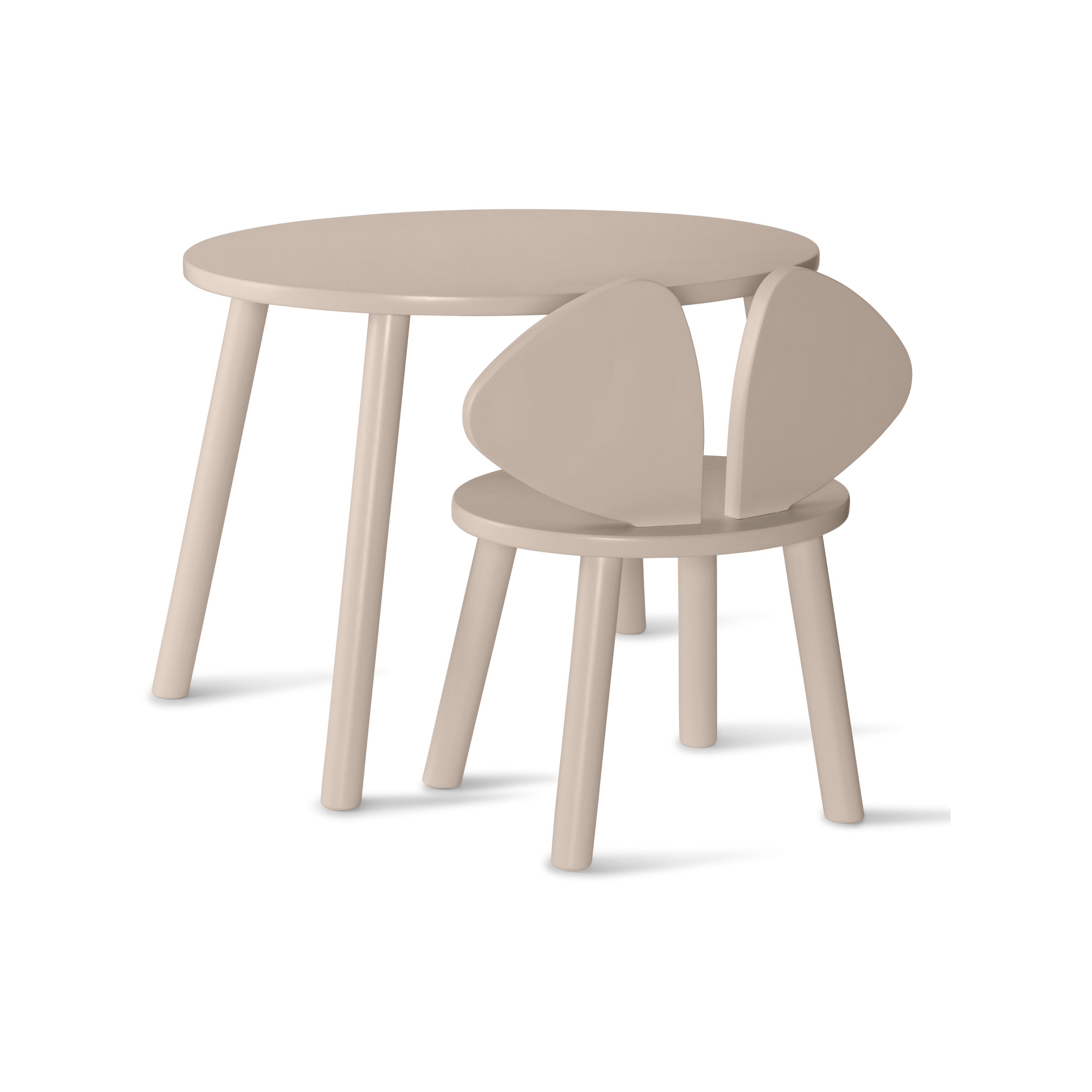 Nofred Beige Mouse Chair and Table Set