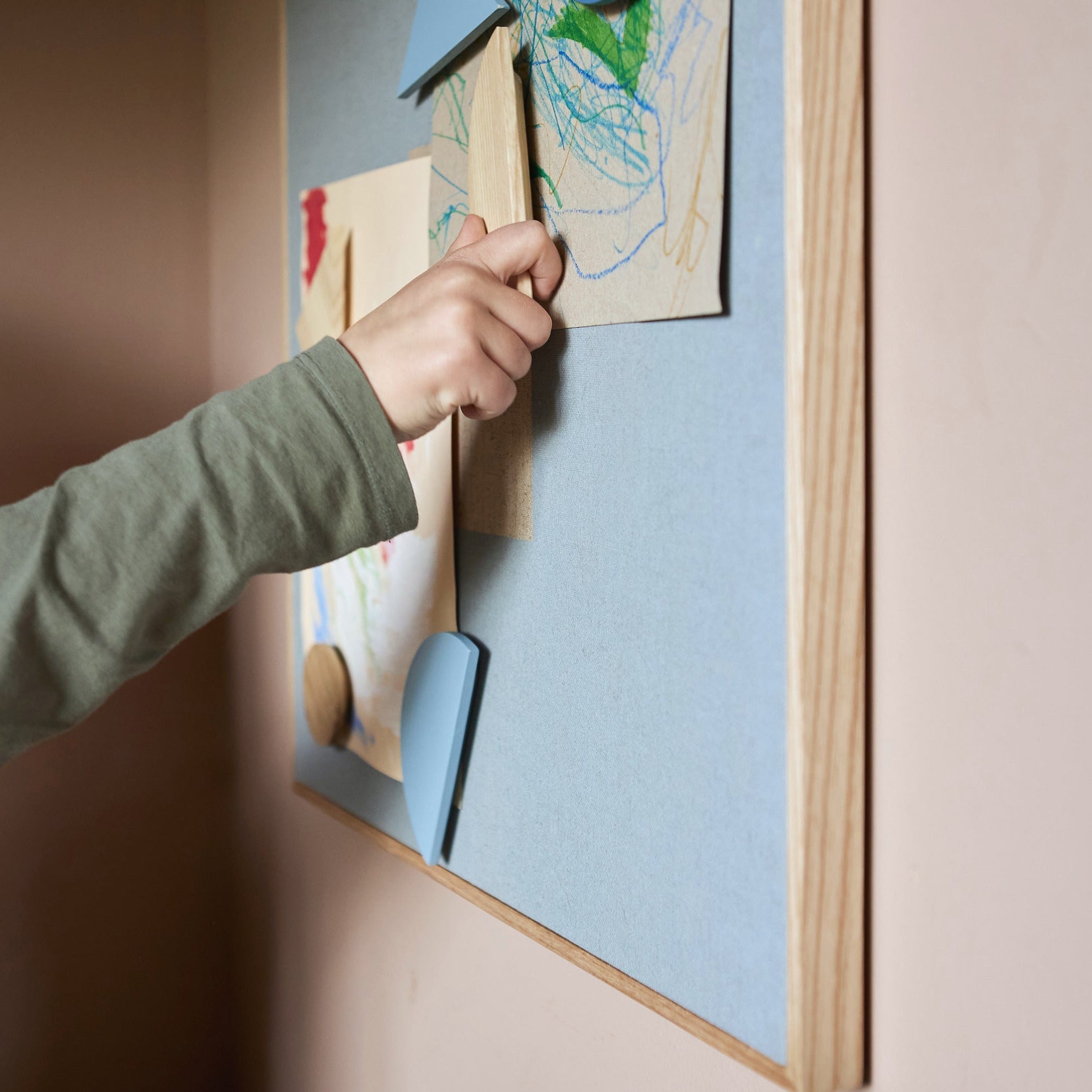 Nofred Blue Noticeboard in the kids room