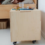 Nofred Birch Cube Storage near bed