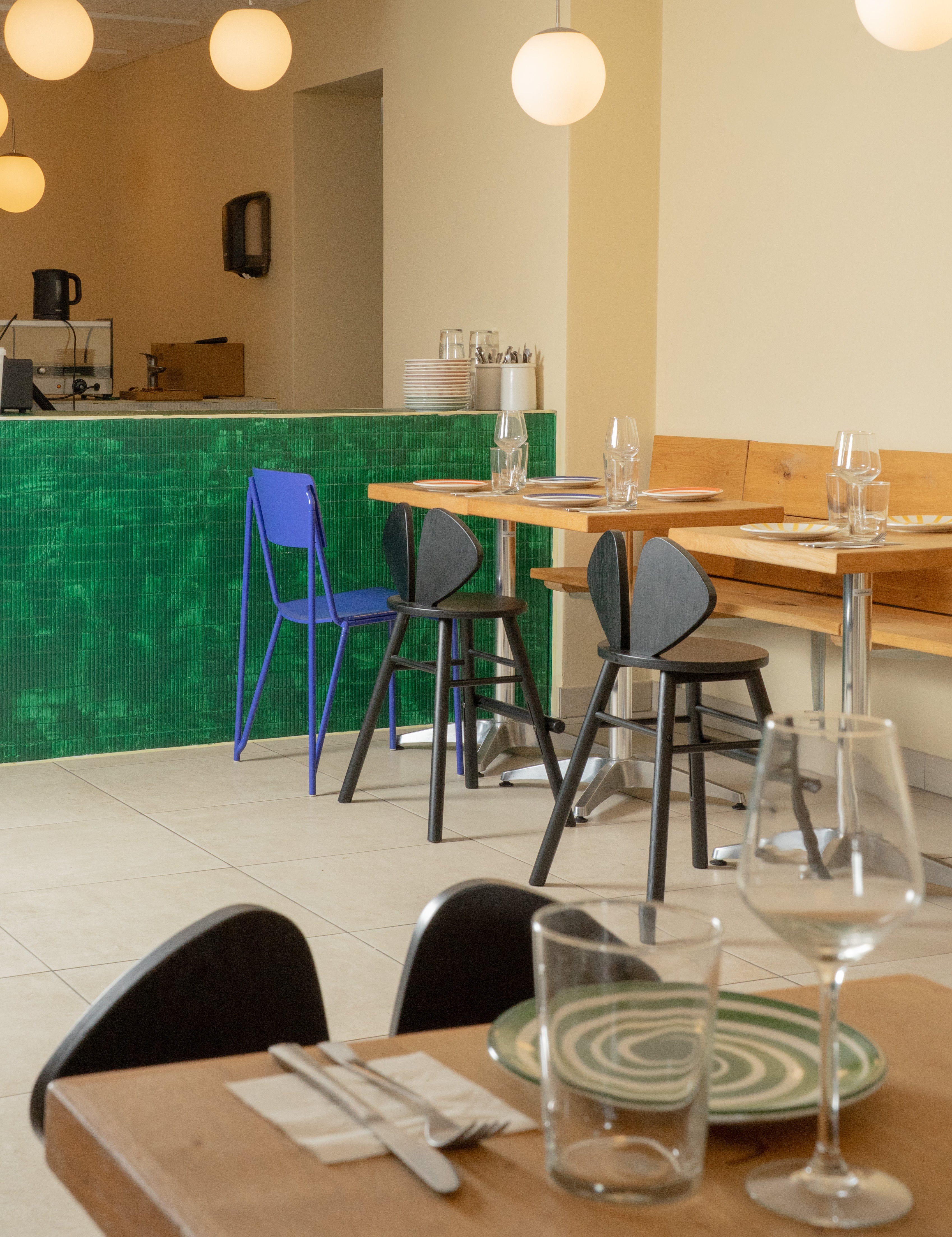 kids chairs in the restaurant