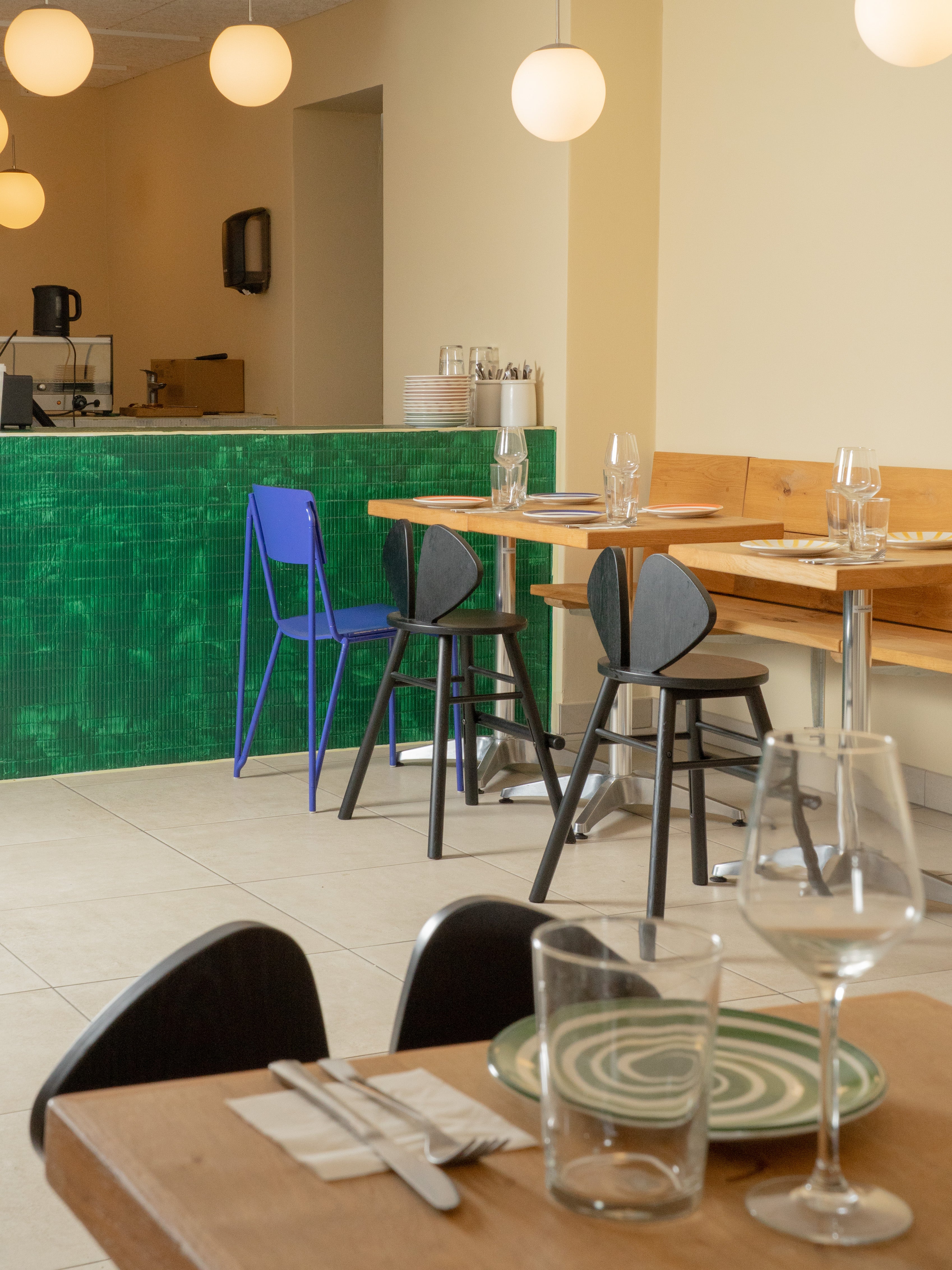 kids chairs in the restaurant