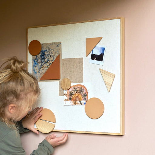 Design noticeboard for kids wood frame