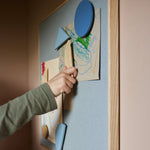 Nofred Blue Pin Magnet Set on the noticeboard
