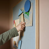 Nofred Blue Pin Magnet Set on the noticeboard