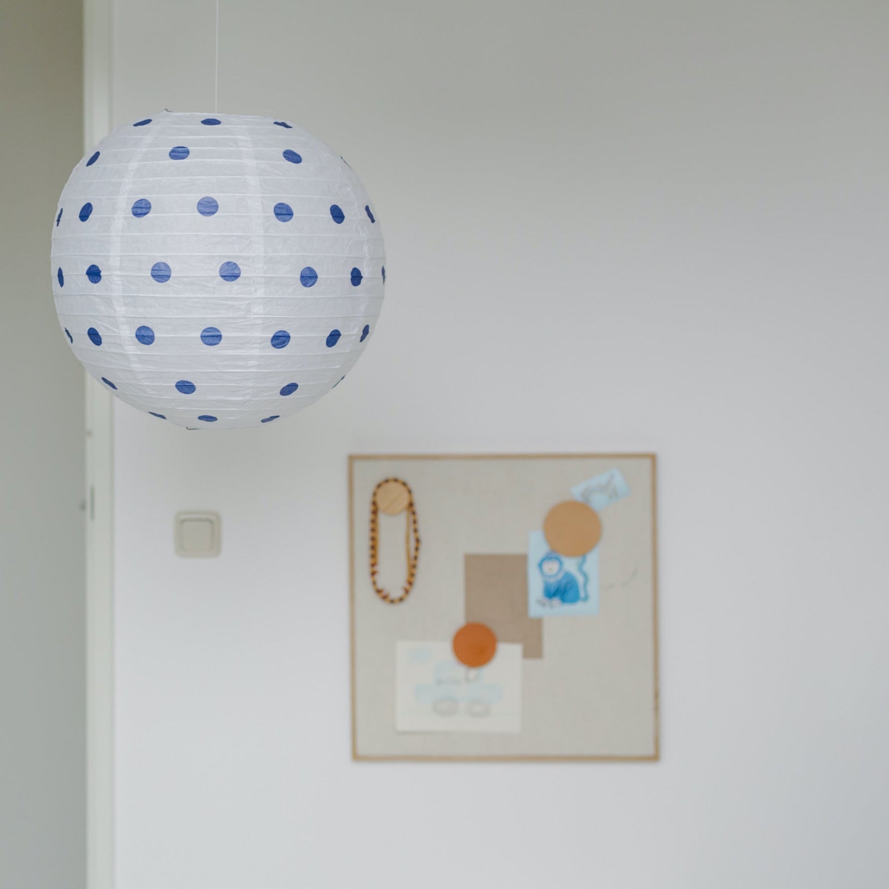 Nofred Dot Rice Paper Lamp in the room