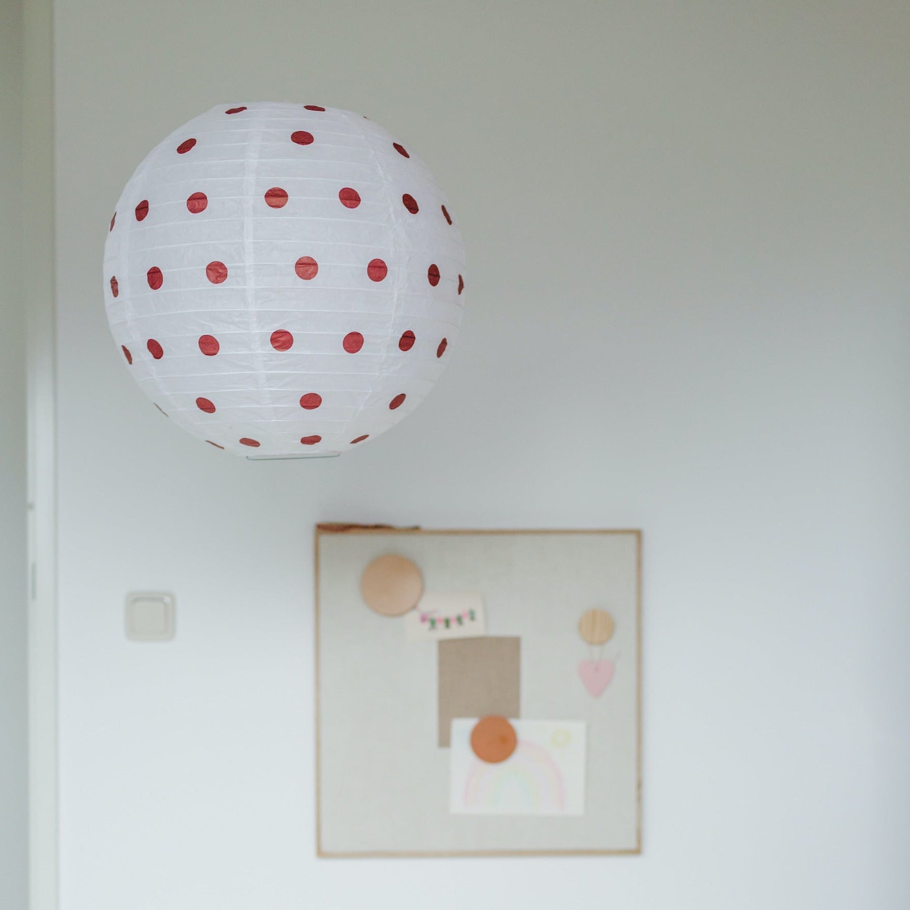 Nofred Dot Rice Paper Lamp in the room