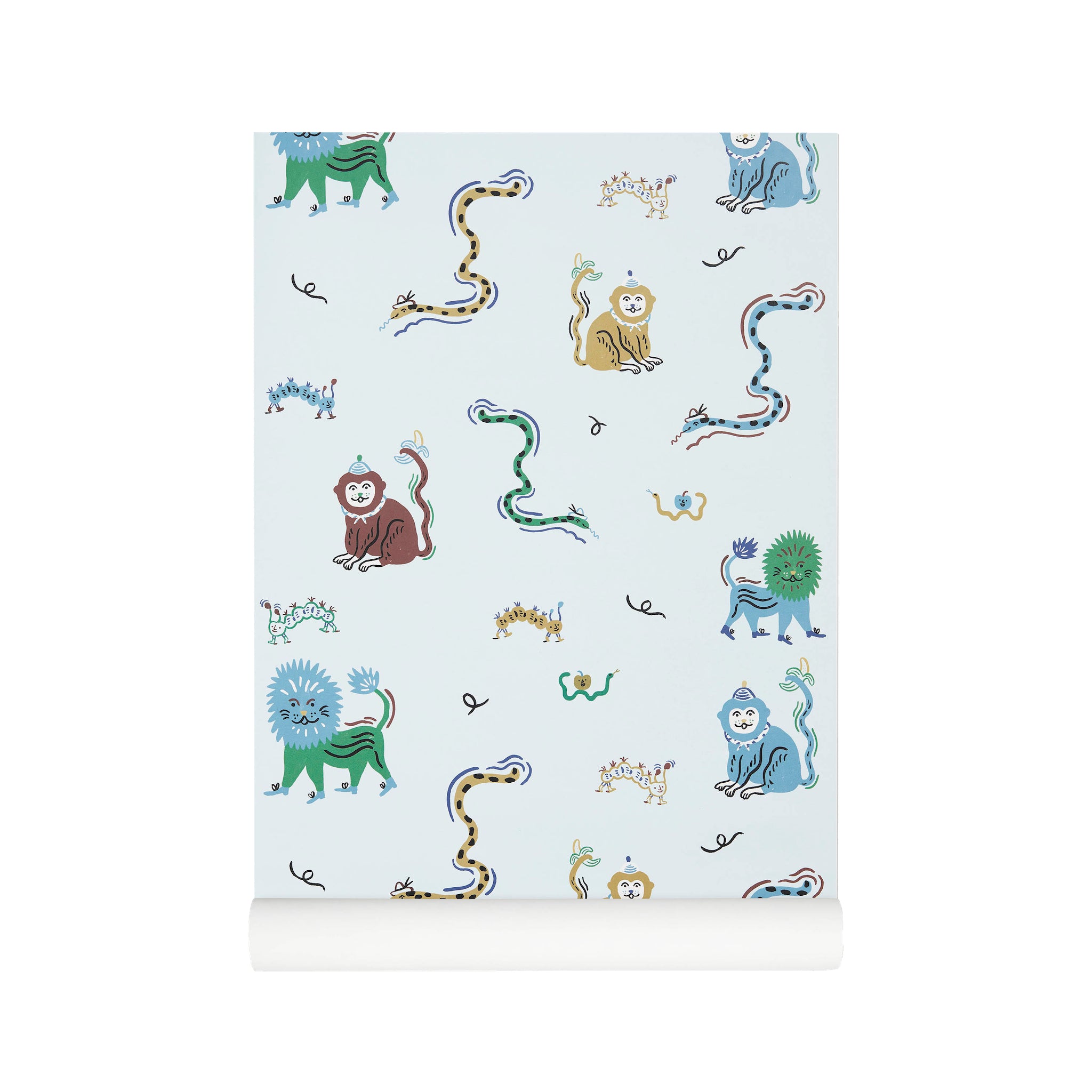 Nofred Monkey Fun Blue Kids Wallpaper