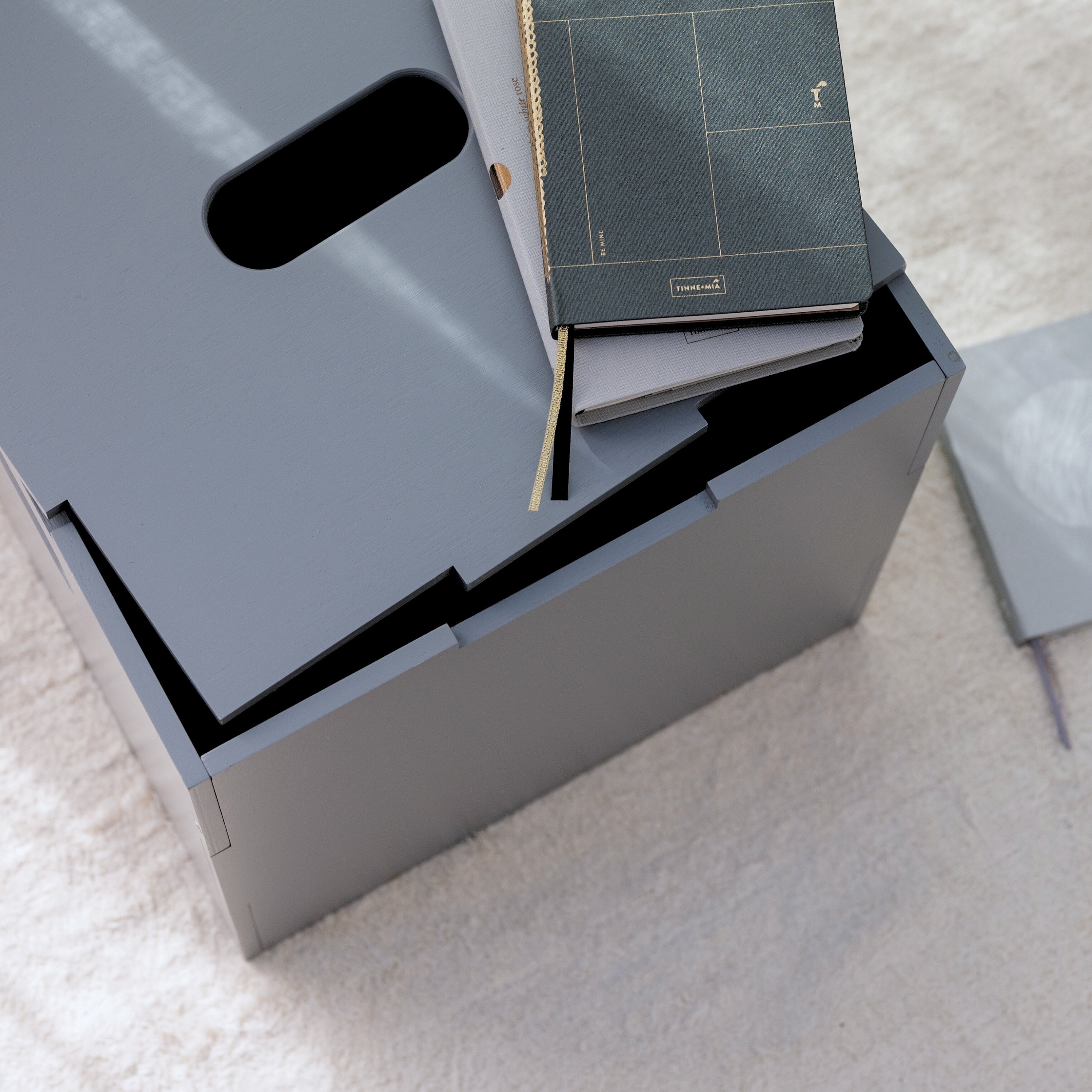 Nofred Grey Cube Storage close up