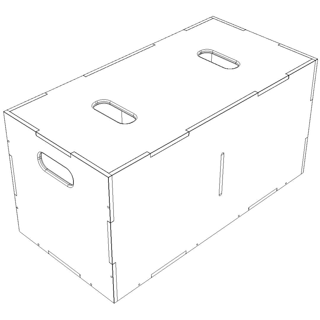 Nofred Birch Cube Long Storage assembling schema