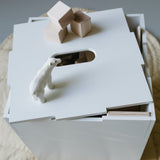 Nofred White Cube Storage closed with toys