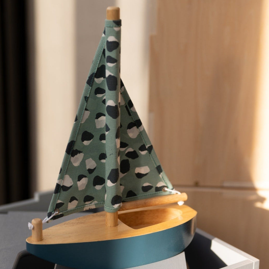 Nofred Petroleum Toy Sailing Boat in the room