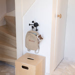 backpack hanging on Nofred Black Wall Bug Hook